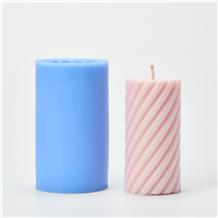 Swirl Pillar Silicone Candle Mold